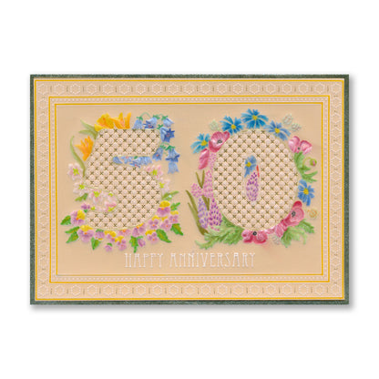 Linda's Floral Number 0 A6 Square Groovi Plate