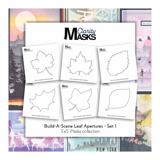 Build-a-Scene Set of 6 5" x 5" Leaf Aperture Masks - Set 1