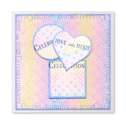 KISS by Clarity - Tina's Retro Triangles A5 Stamp Set