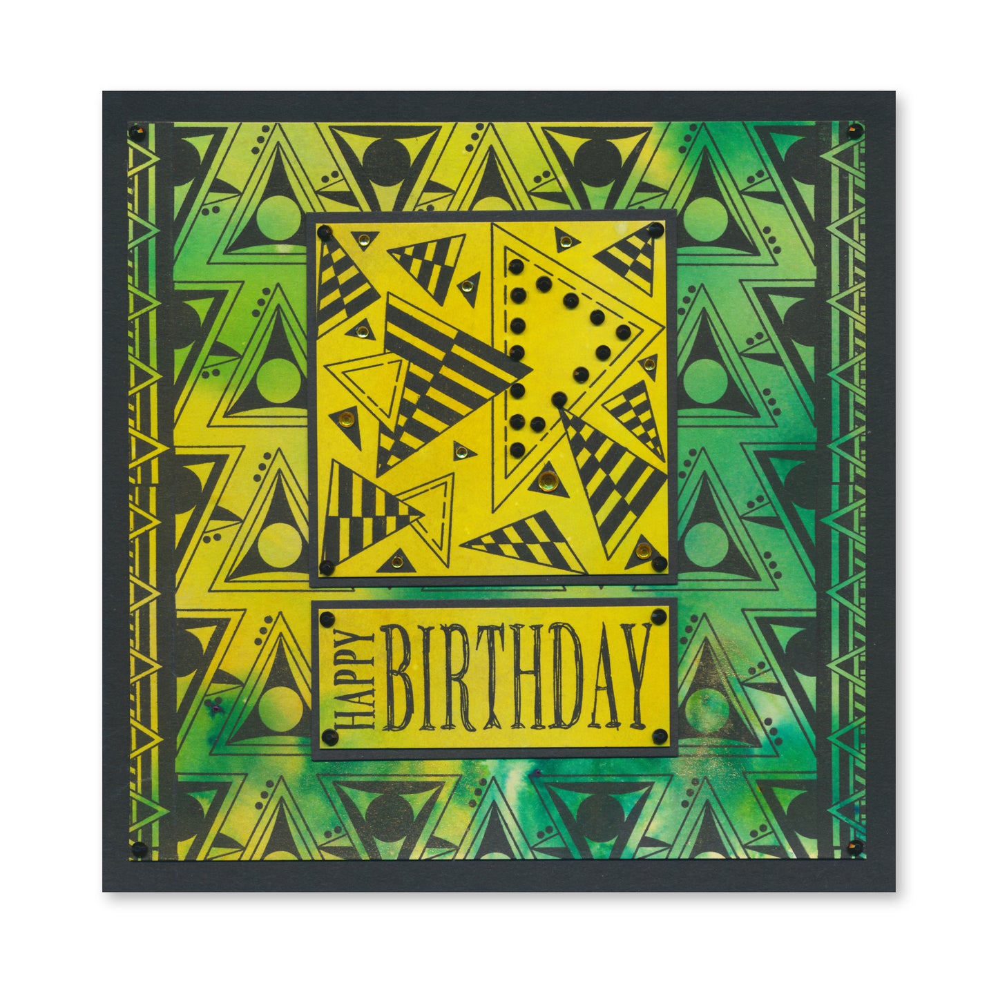 KISS by Clarity - Tina's Retro Triangles A5 Stamp Set