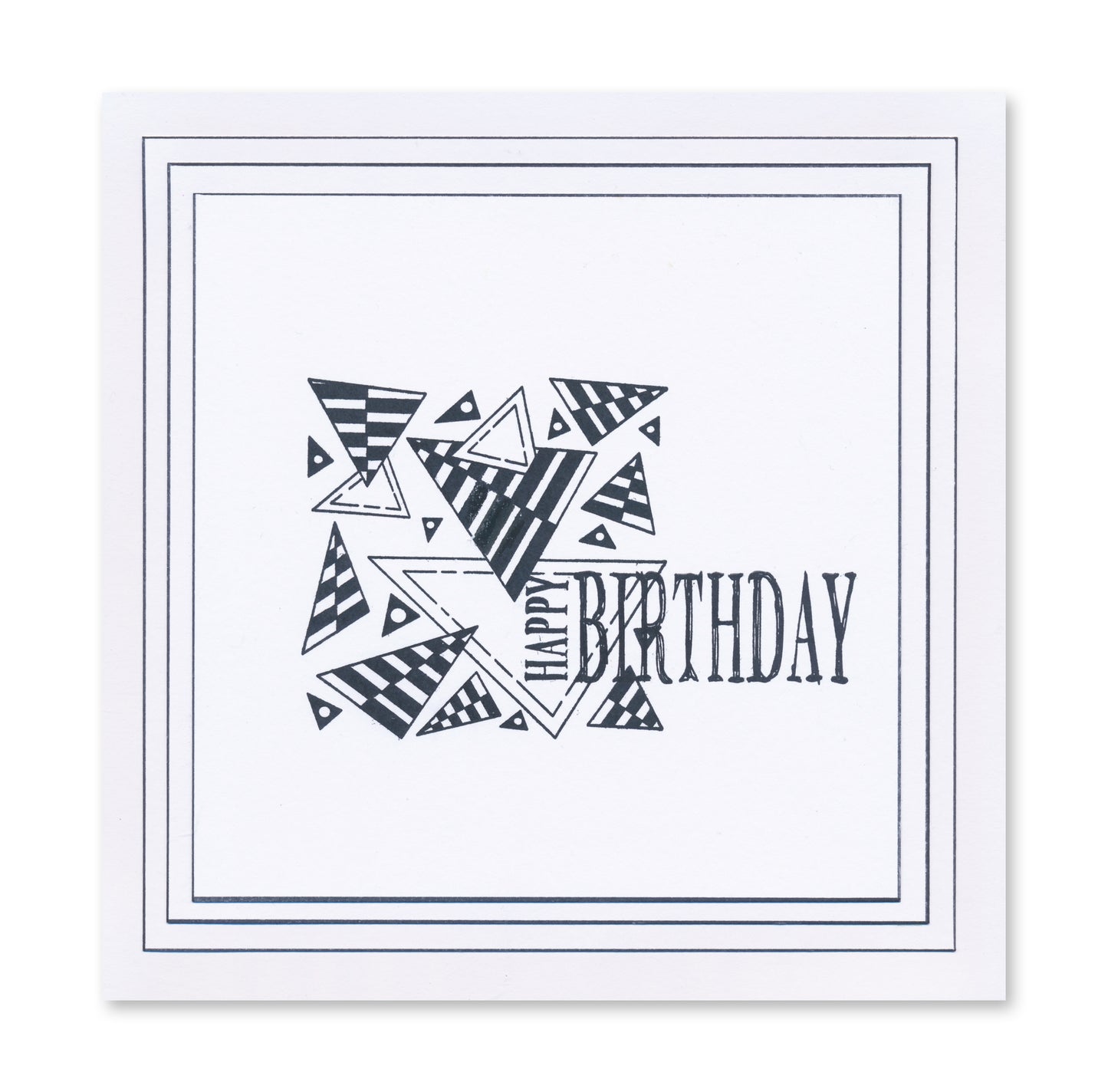 KISS by Clarity - Tina's Retro Triangles A5 Stamp Set