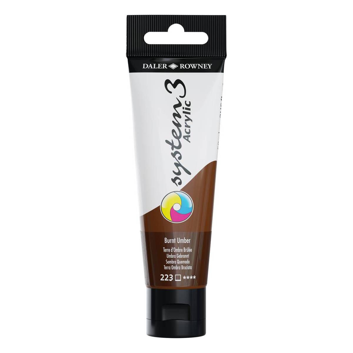 System 3 Acrylic Paint - Burnt Umber 150ml