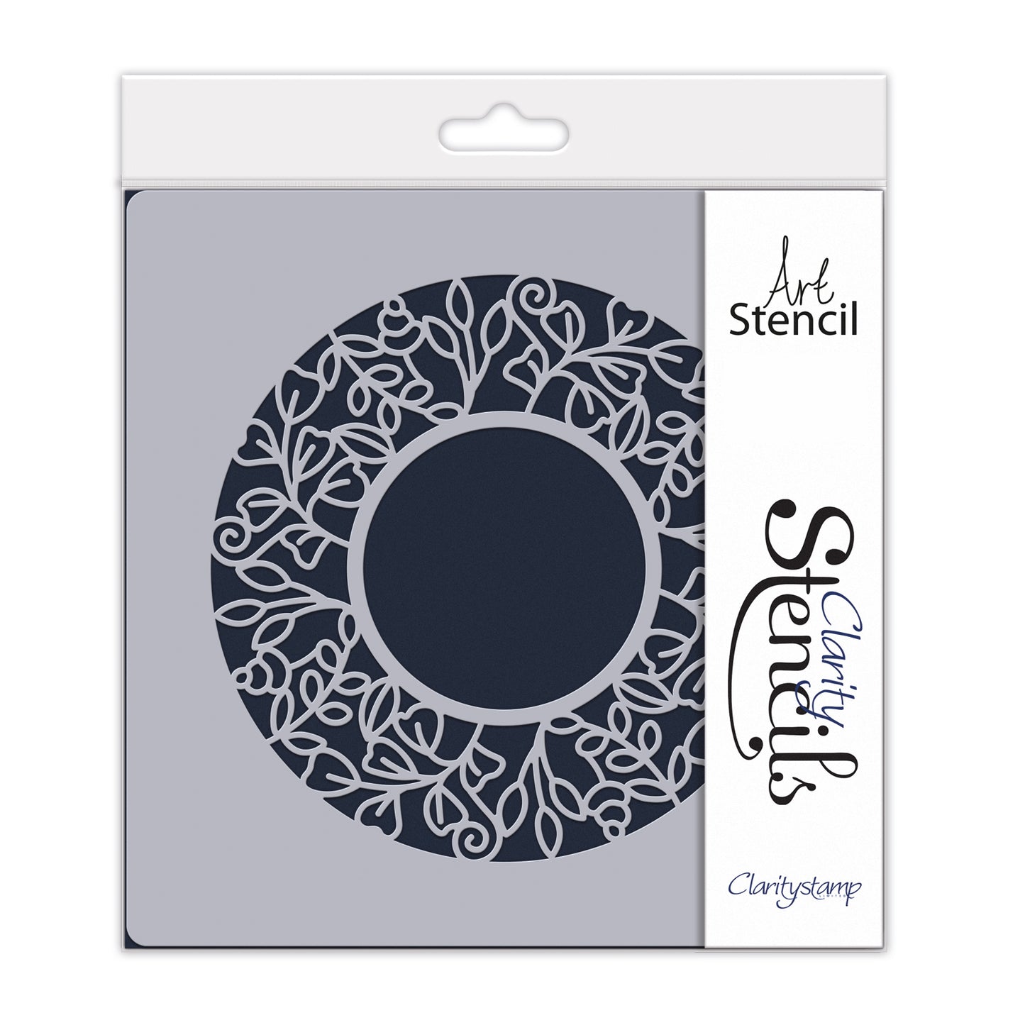 Barbara's SHAC Leaves Circular Decorative Frame 7" x 7" Stencil