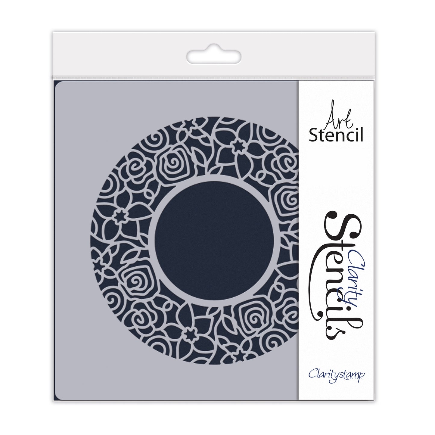 Barbara's SHAC Roses Circular Decorative Frame 7" x 7" Stencil