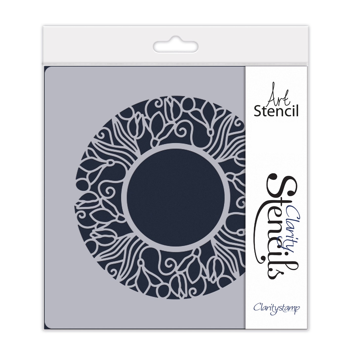 Barbara's SHAC Snowdrops Circular Decorative Frame 7" x 7" Stencil