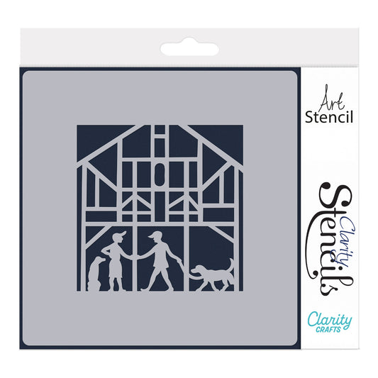 Best Friends 7" x 7" Stencil