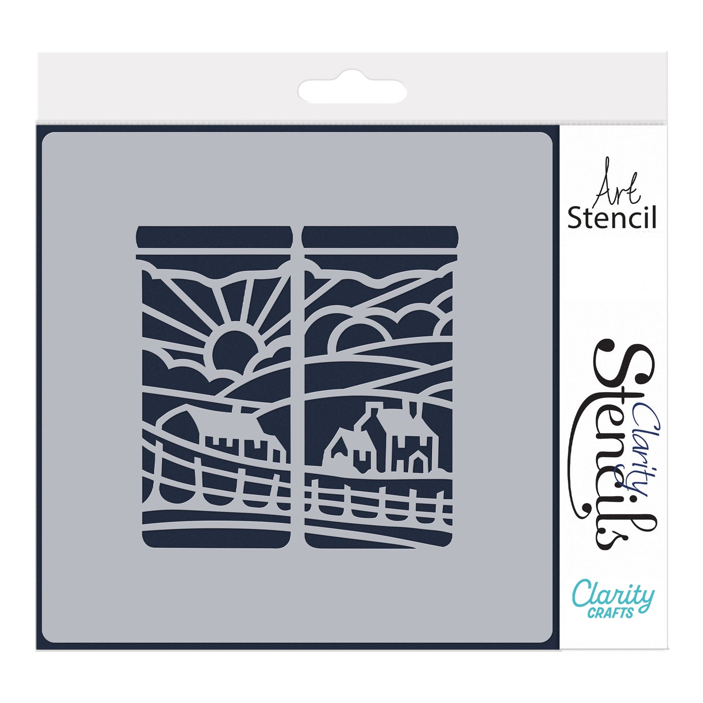 Room with a View 1 - Sunshine 7" x 7" Stencil