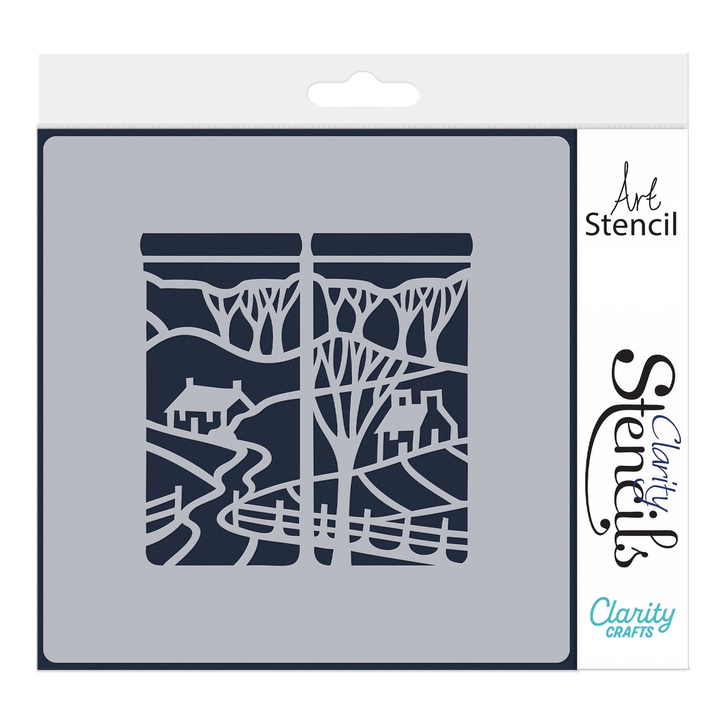 Room with a View 3 - Country Cottages 7" x 7" Stencil