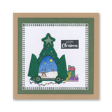 Barbara's SHAC Christmas Tree Wooden Toy A5 Slim Stamp Set