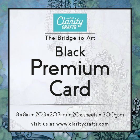 8" x 8" Black Premium Card x20
