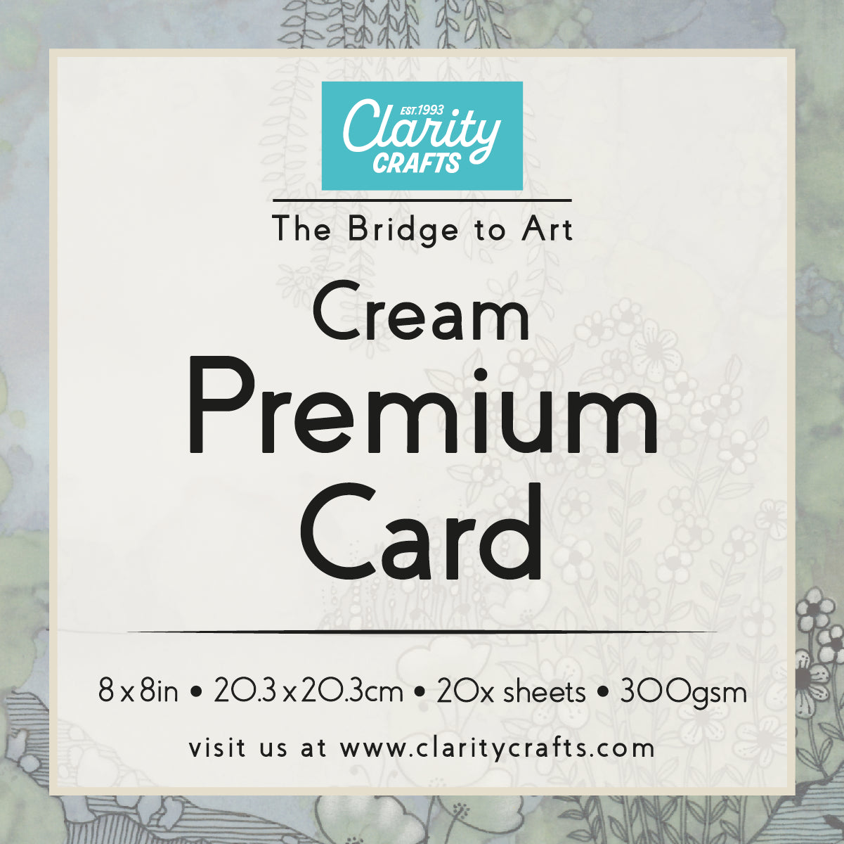 8" x 8" Cream Premium Card x20