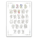 Barbara Gray's Floral Alphabet Posters - 3 x A3 + Floral Alphabet Key