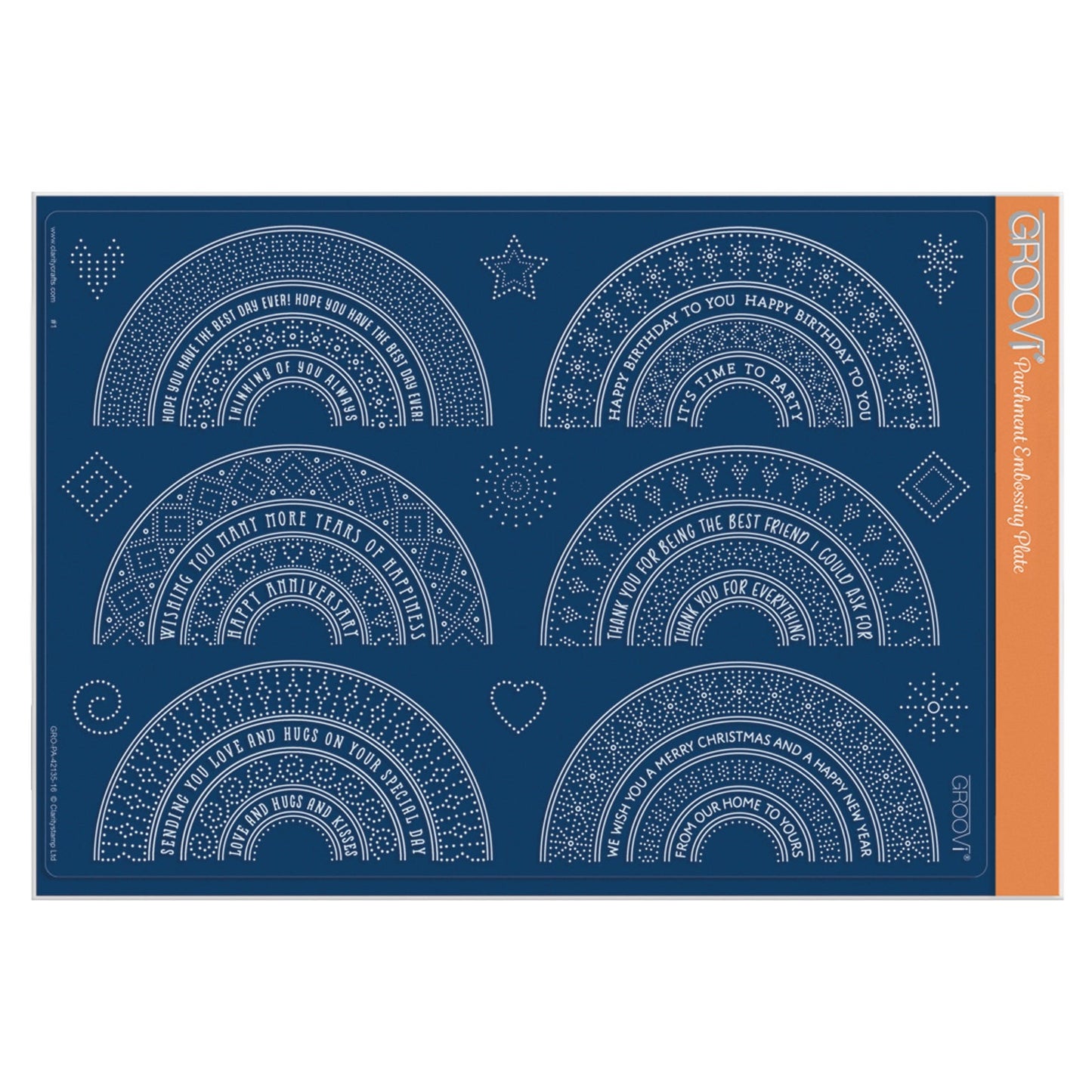 Barbara's SHAC Semi Round Dotted Lace Framers A4 Groovi Plate