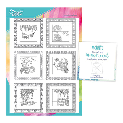 Linda's Summer Sampler A4 Stamp Set & FREE 5" x5" Mega Mount worth £5.25