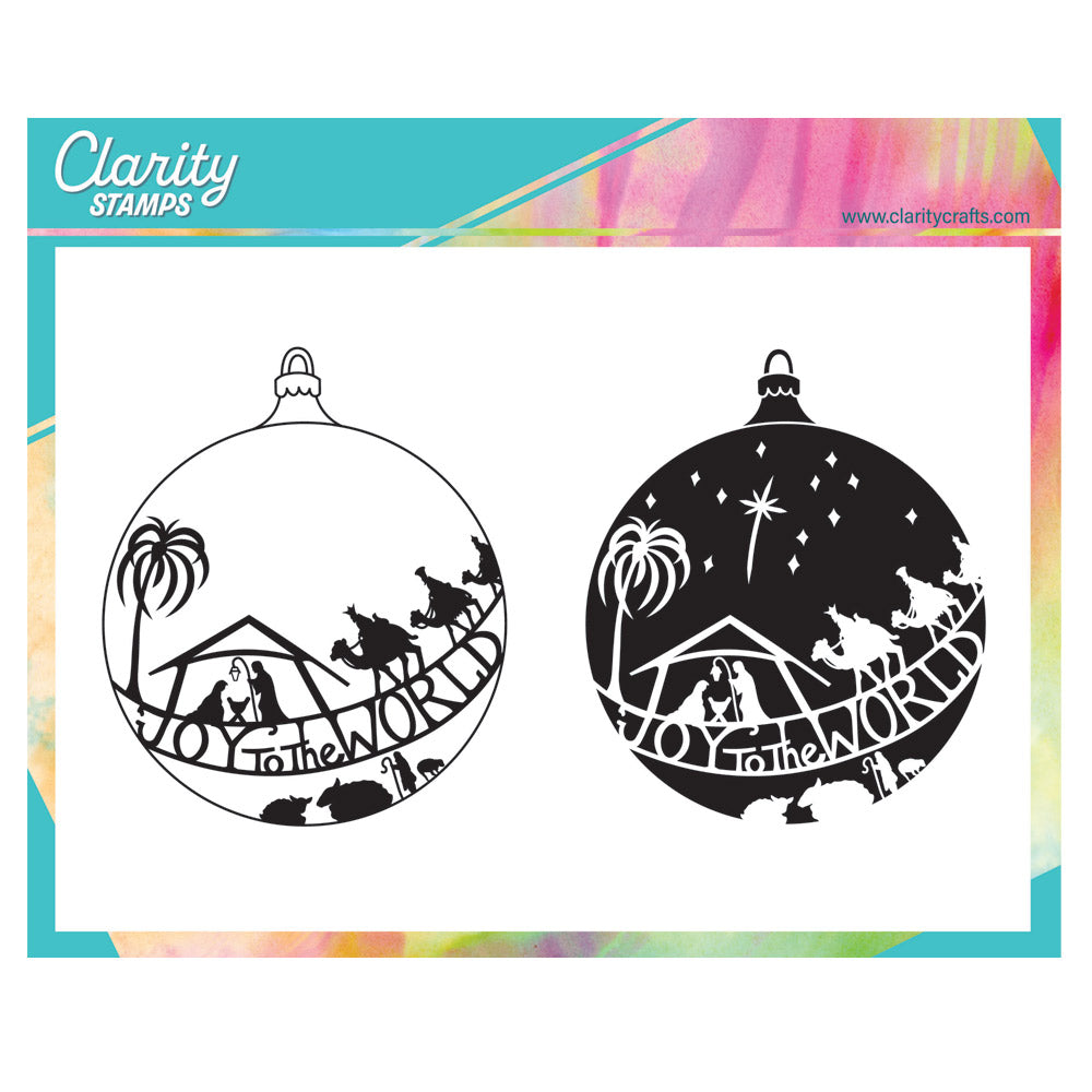 Barbara's Joy to the World Bauble - Two Way Overlay A5 Stamp & Mask Se ...