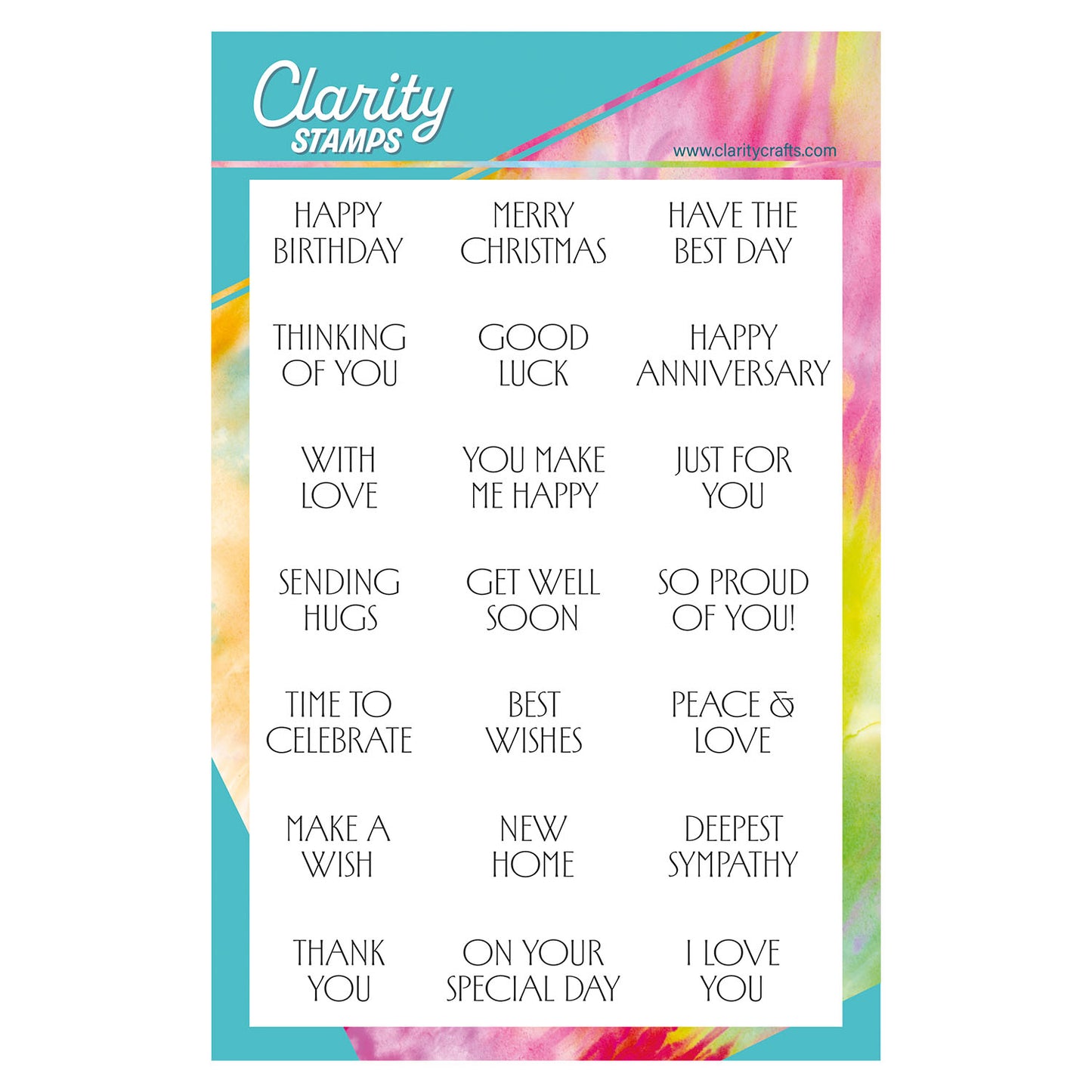 Art Deco Sentiments A5 Stamp Set