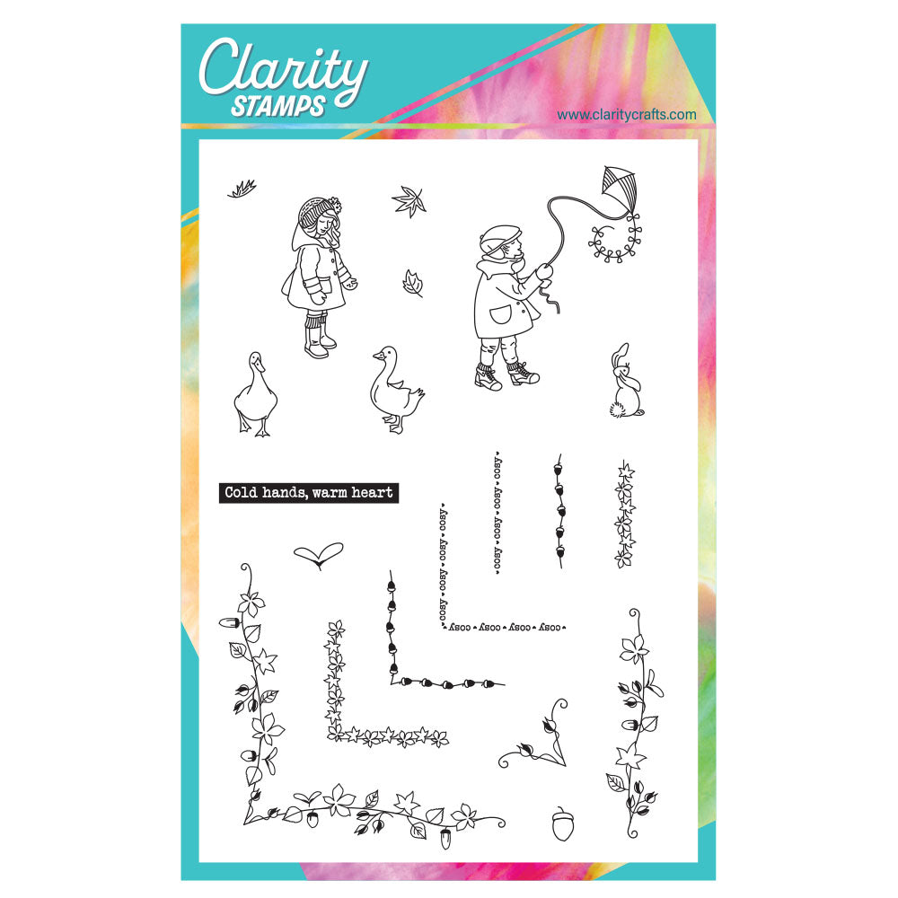 Linda's Bijou Children Through the Seasons - Autumn A5 Stamp Set