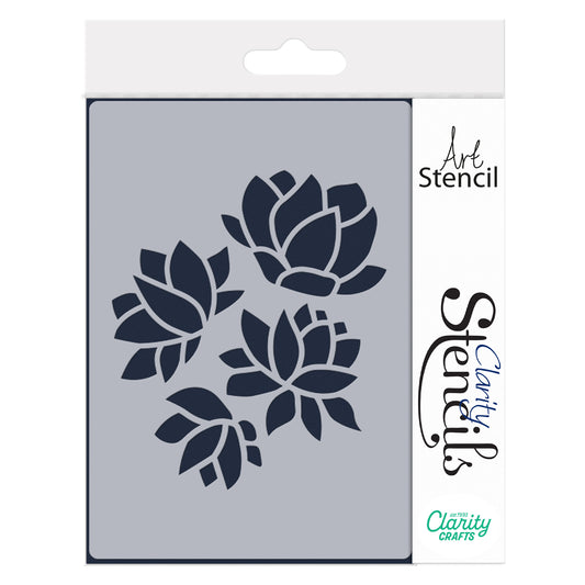 Barbara's Big Blooms - Silhouette Flowers A5 Stencil