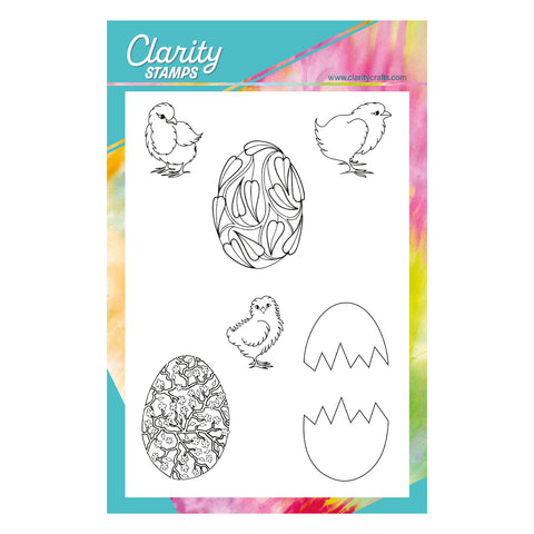 Chicks & Eggs A5 Stamp & Mask Set