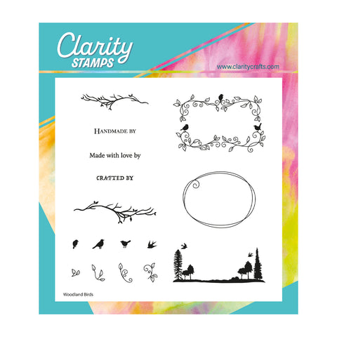 Clarity Woodland Frames A5 Square Stamp Set