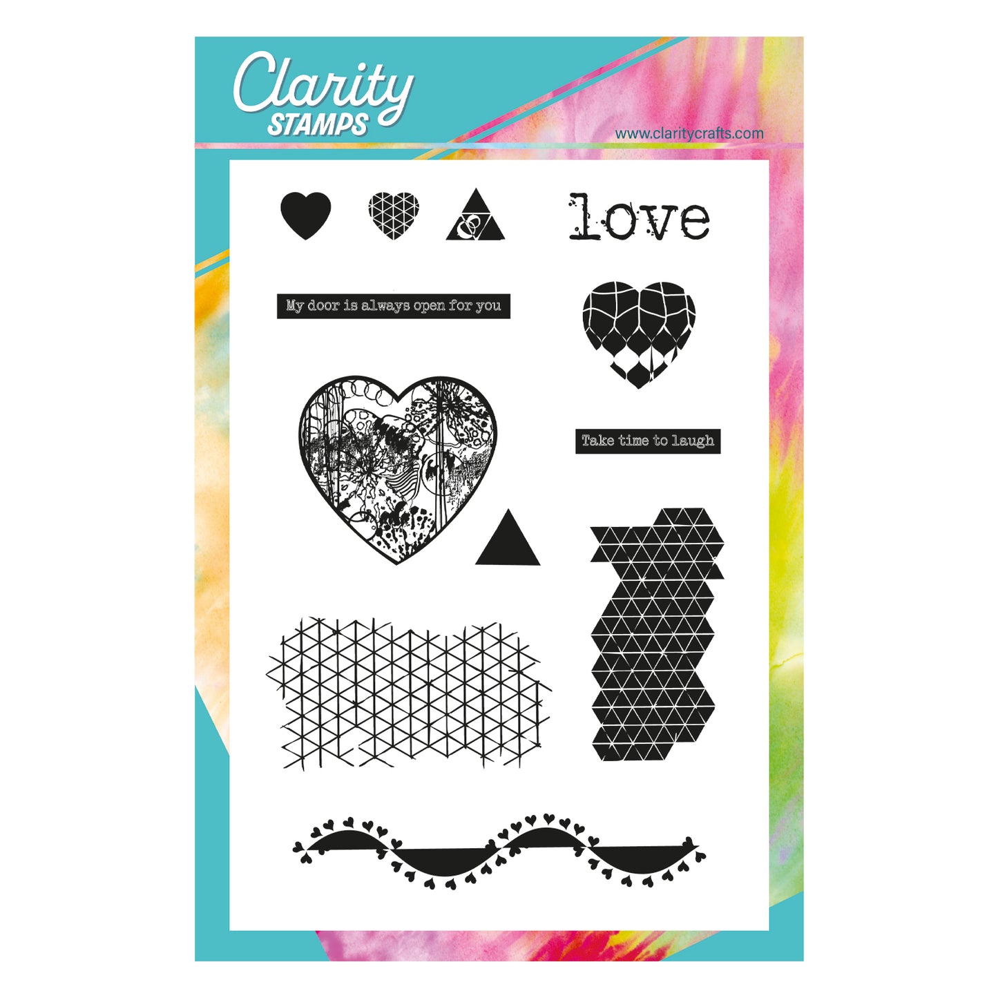 Love - Grunge Elements A5 Stamp Set