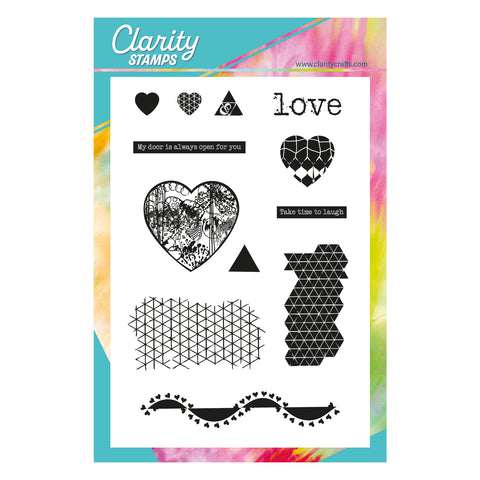 Love - Grunge Elements A5 Stamp Set