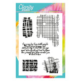 Grungy Grid & Script A5 Stamp Set