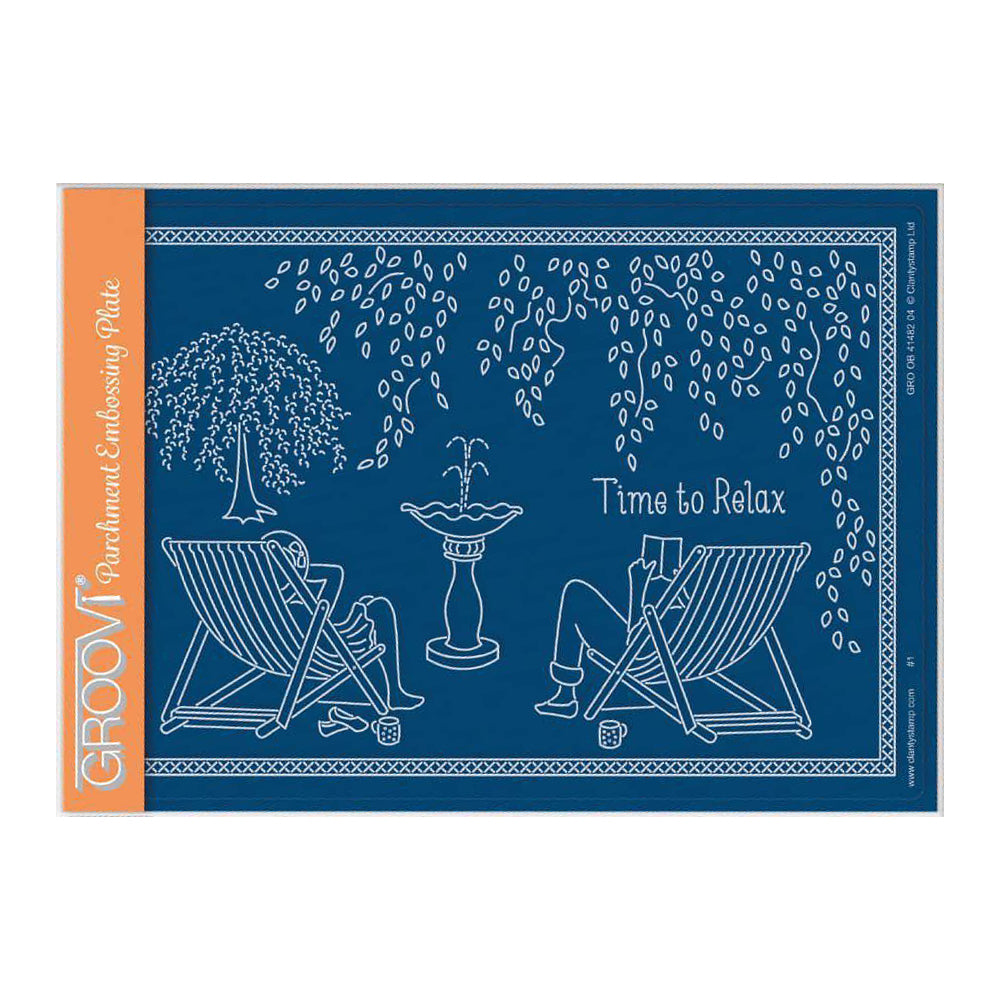 Linda's Deckchairs - In the Garden A5 Groovi Plate