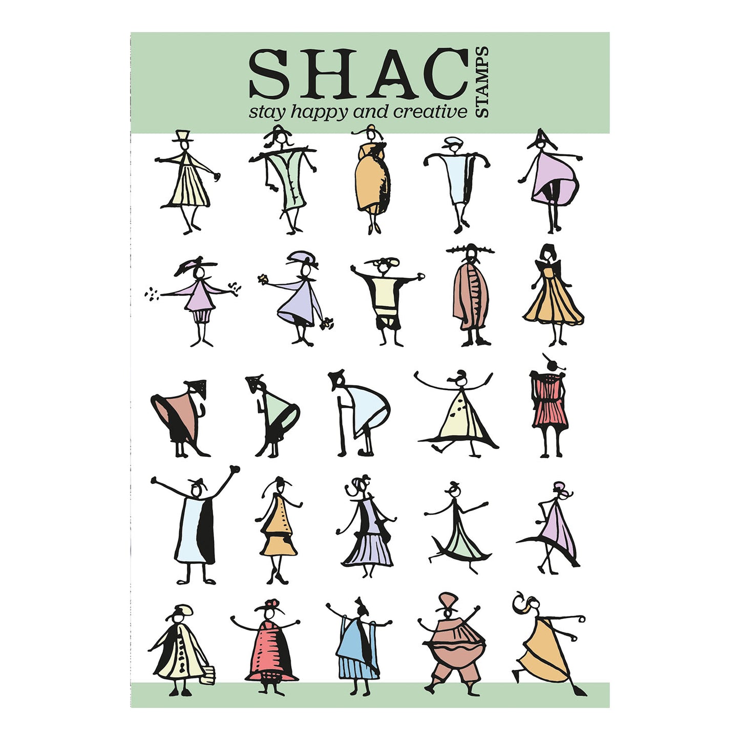 Barbara's Medium SHAC People A5 Stamp Set