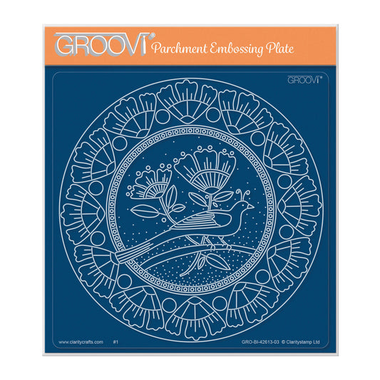 Barbara's Dreambird A5 Square Groovi Plate