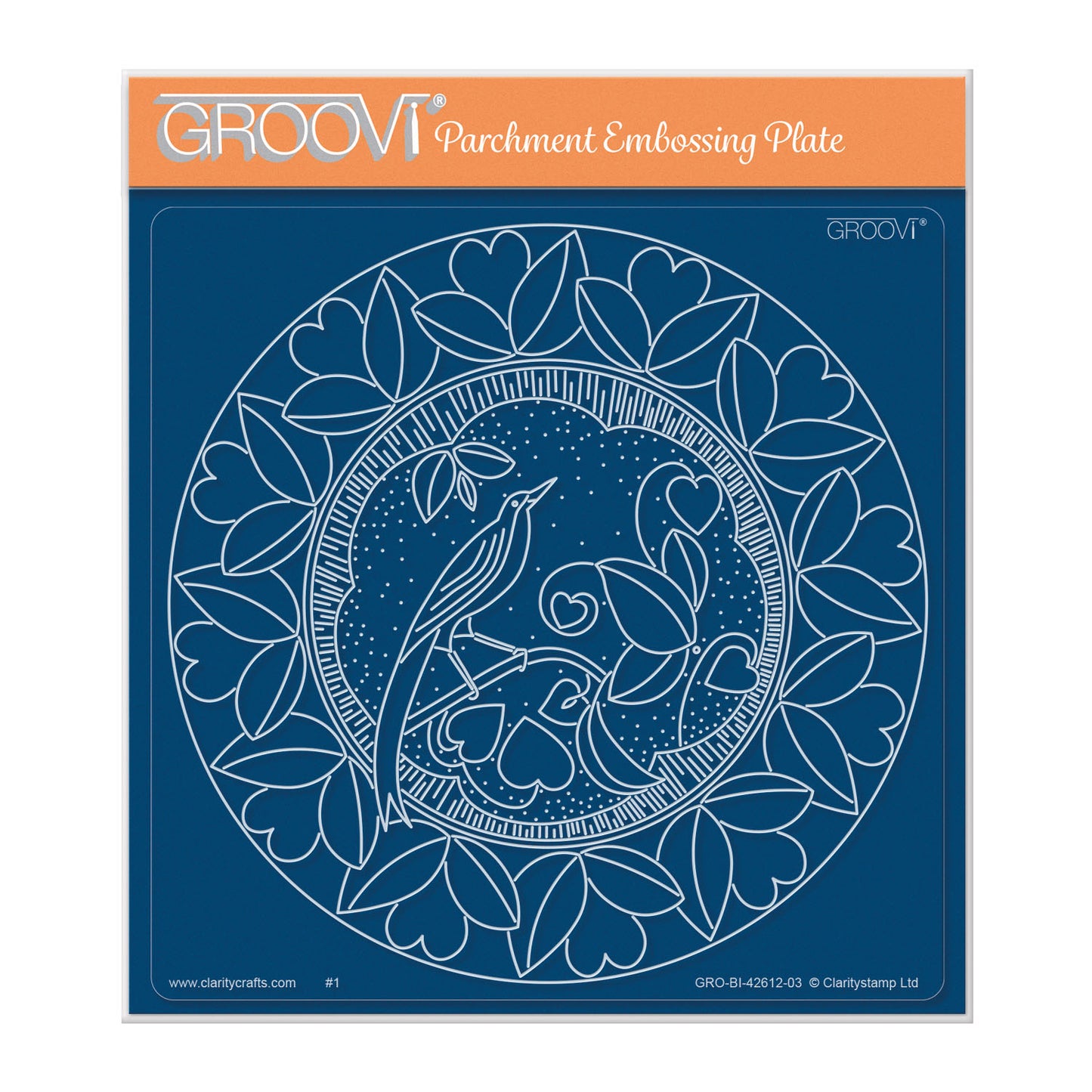 Barbara's Lovebird A5 Square Groovi Plate