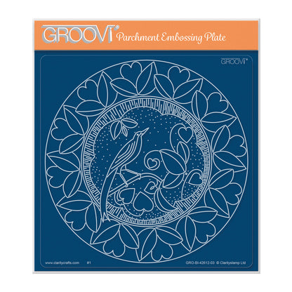 Barbara's Lovebird A5 Square Groovi Plate
