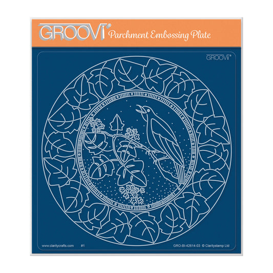 Barbara's Songbird A5 Square Groovi Plate