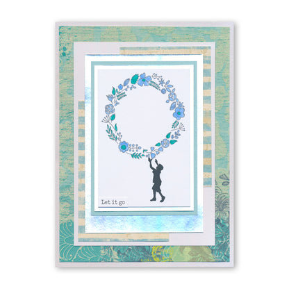 Butterfly Wreath A5 Square Stamp & Mask Set