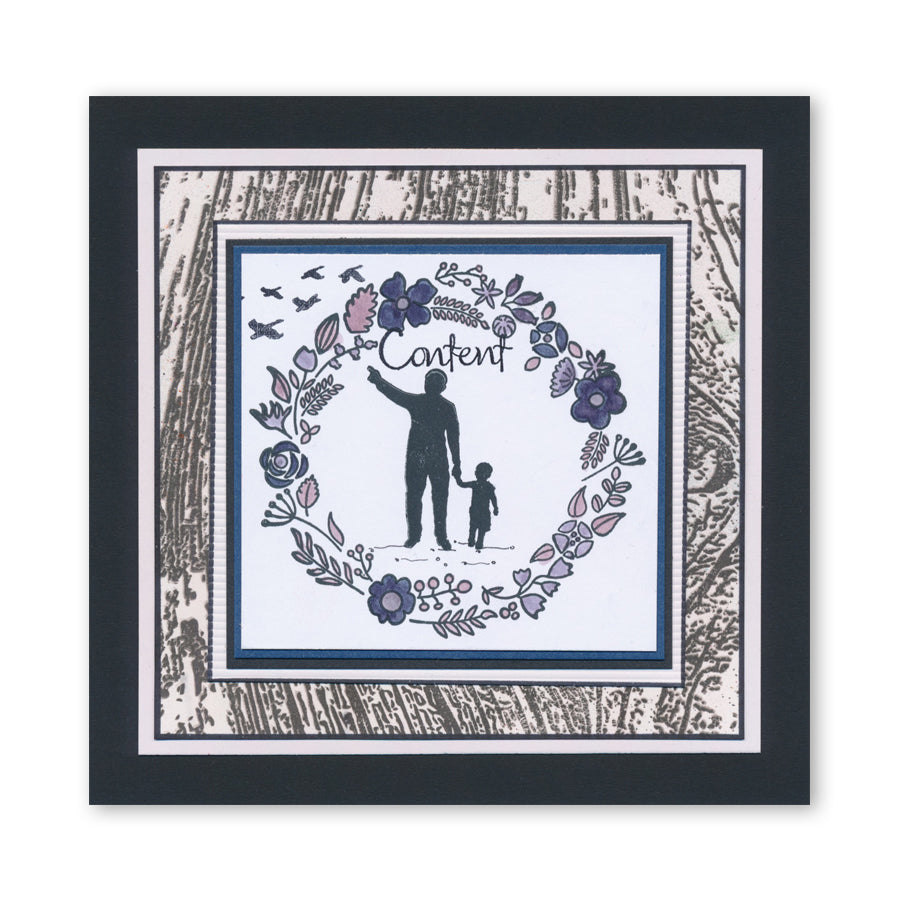 Butterfly Wreath A5 Square Stamp & Mask Set