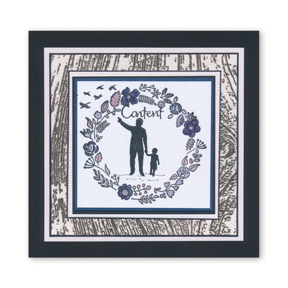 Butterfly Wreath A5 Square Stamp & Mask Set