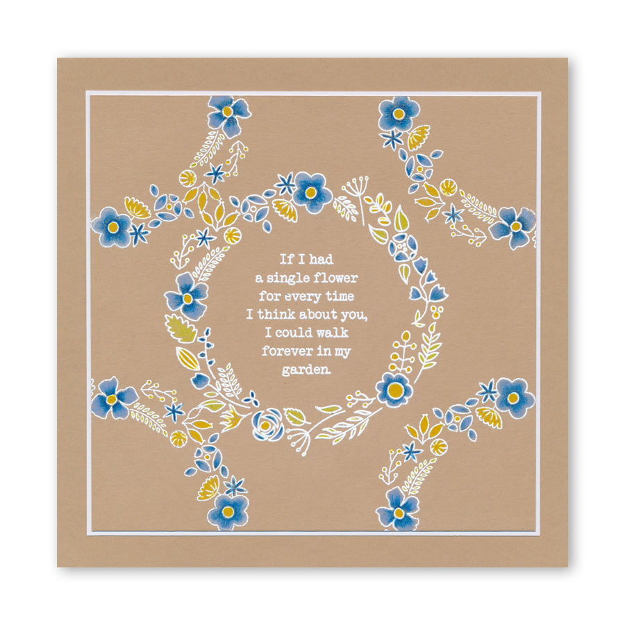 Butterfly Wreath A5 Square Stamp & Mask Set