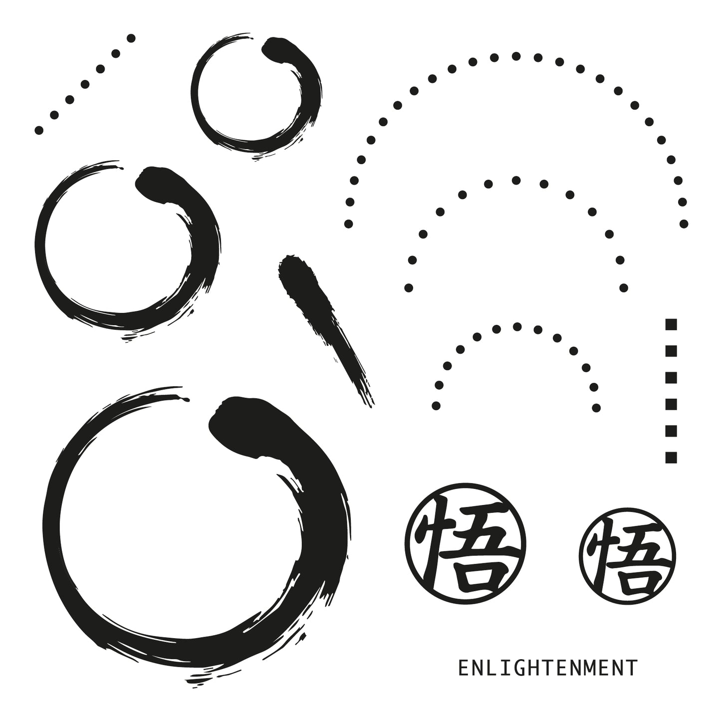 Barbara's SHAC Enso Enlightenment A5 Square Stamp Set