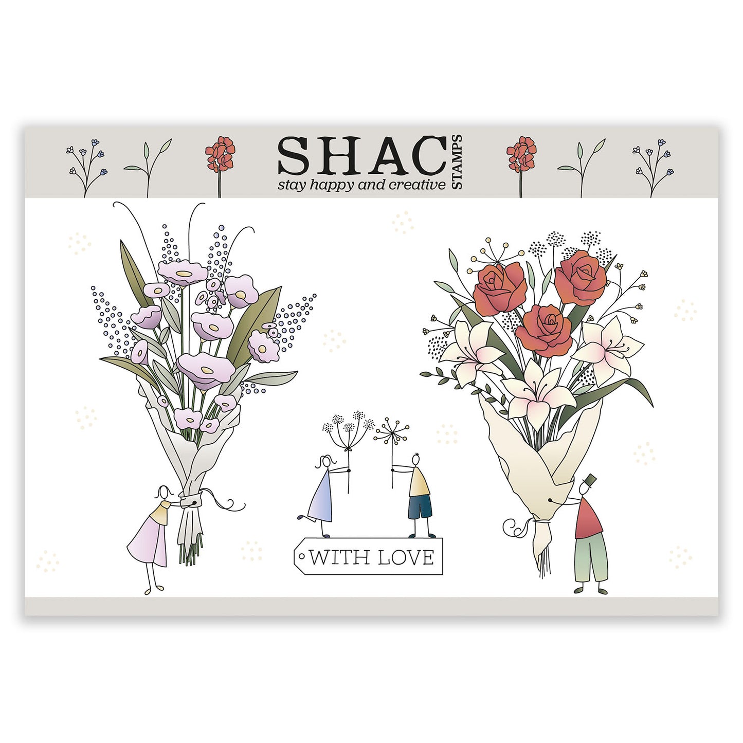 Barbara's SHAC Bouquets A5 Stamp Set