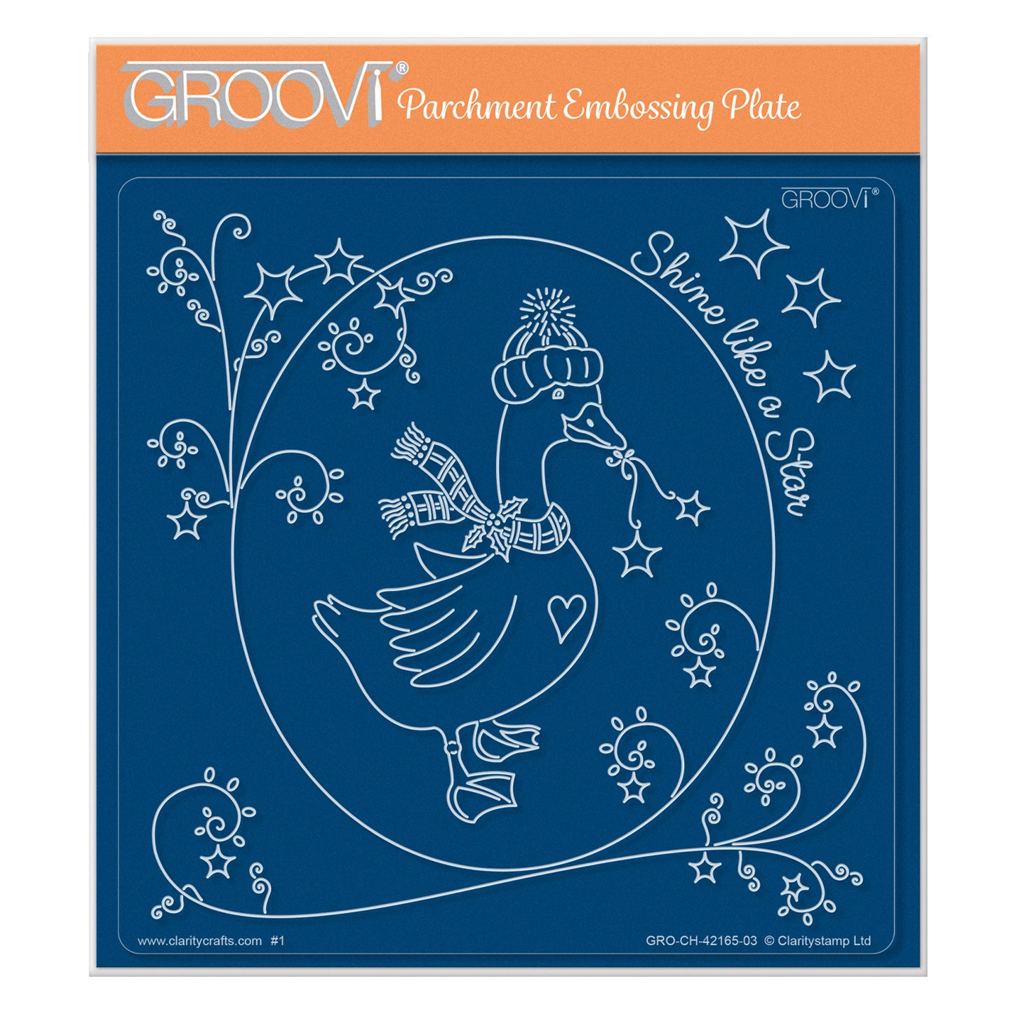 Linda's A Touch of Christmas - Christmas Goose A5 Square Groovi Plate