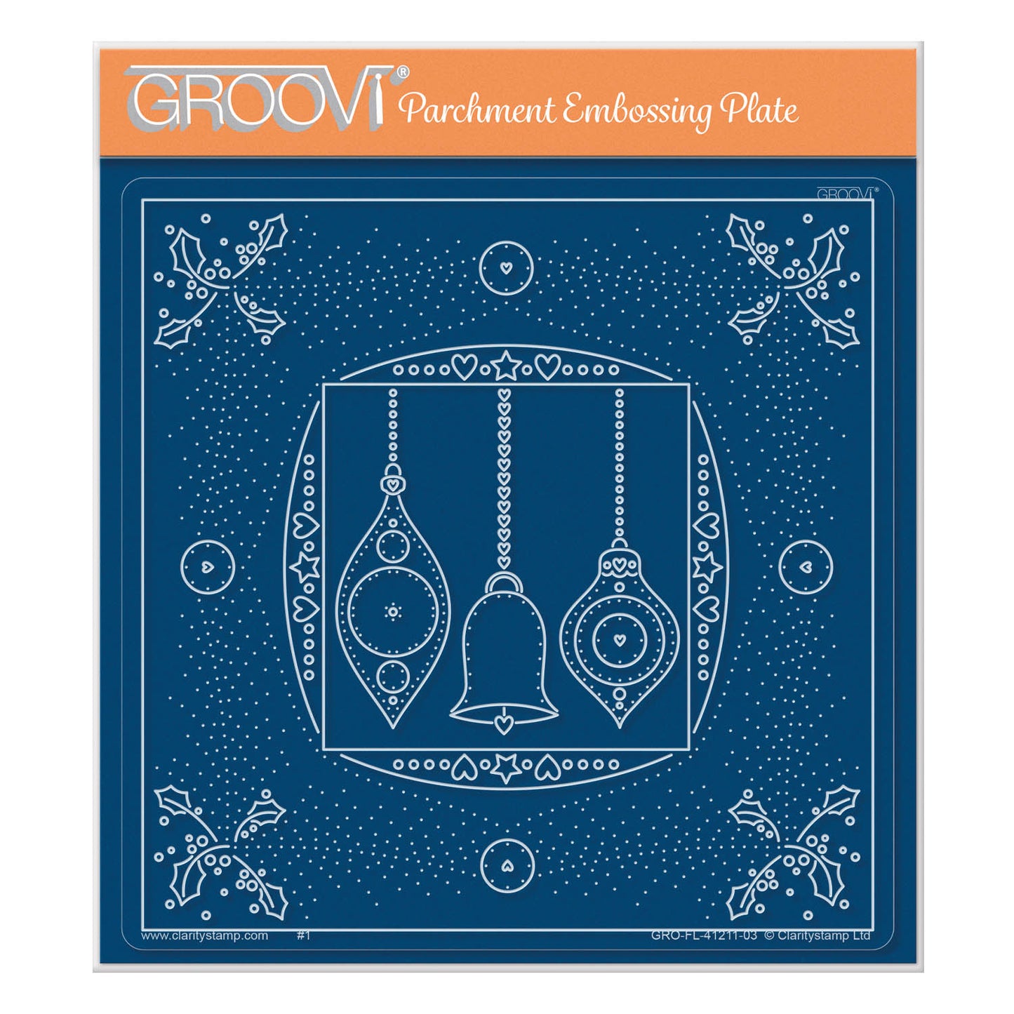 Embroidery Baubles A5 Square Groovi Plate