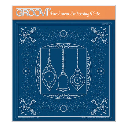 Embroidery Baubles A5 Square Groovi Plate