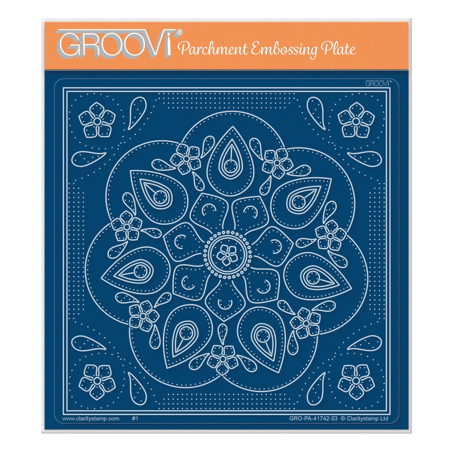 Embroidery Teardrop A5 Square Groovi Plate