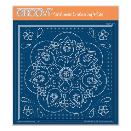 Embroidery Teardrop A5 Square Groovi Plate