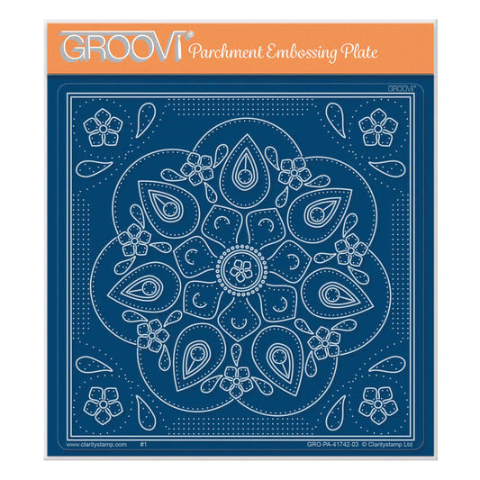 Embroidery Teardrop A5 Square Groovi Plate