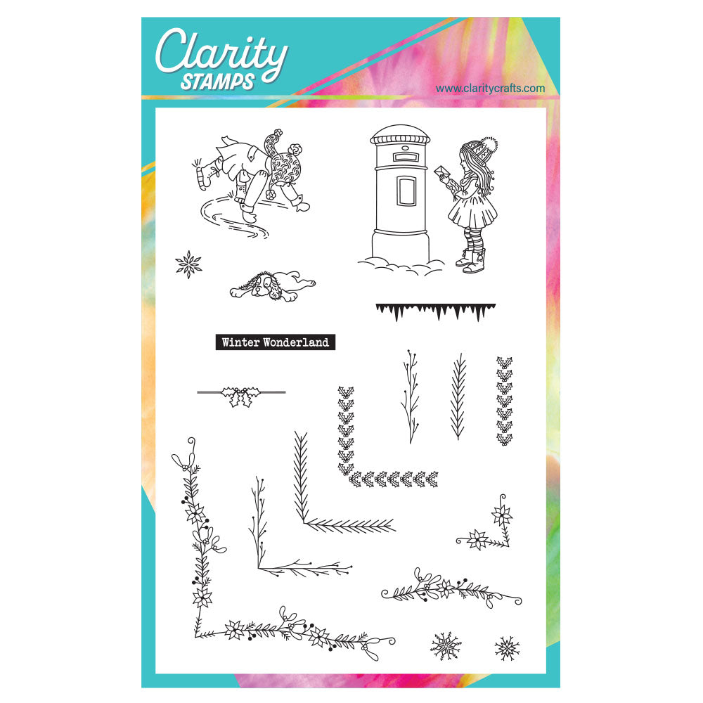 Linda's Bijou Children Through the Seasons - Winter A5 Stamp Set