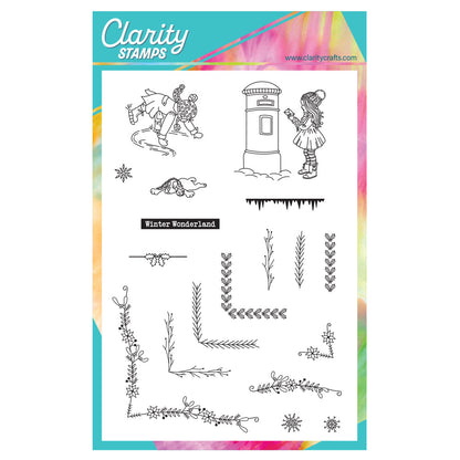 Linda's Bijou Children Through the Seasons - Winter A5 Stamp Set