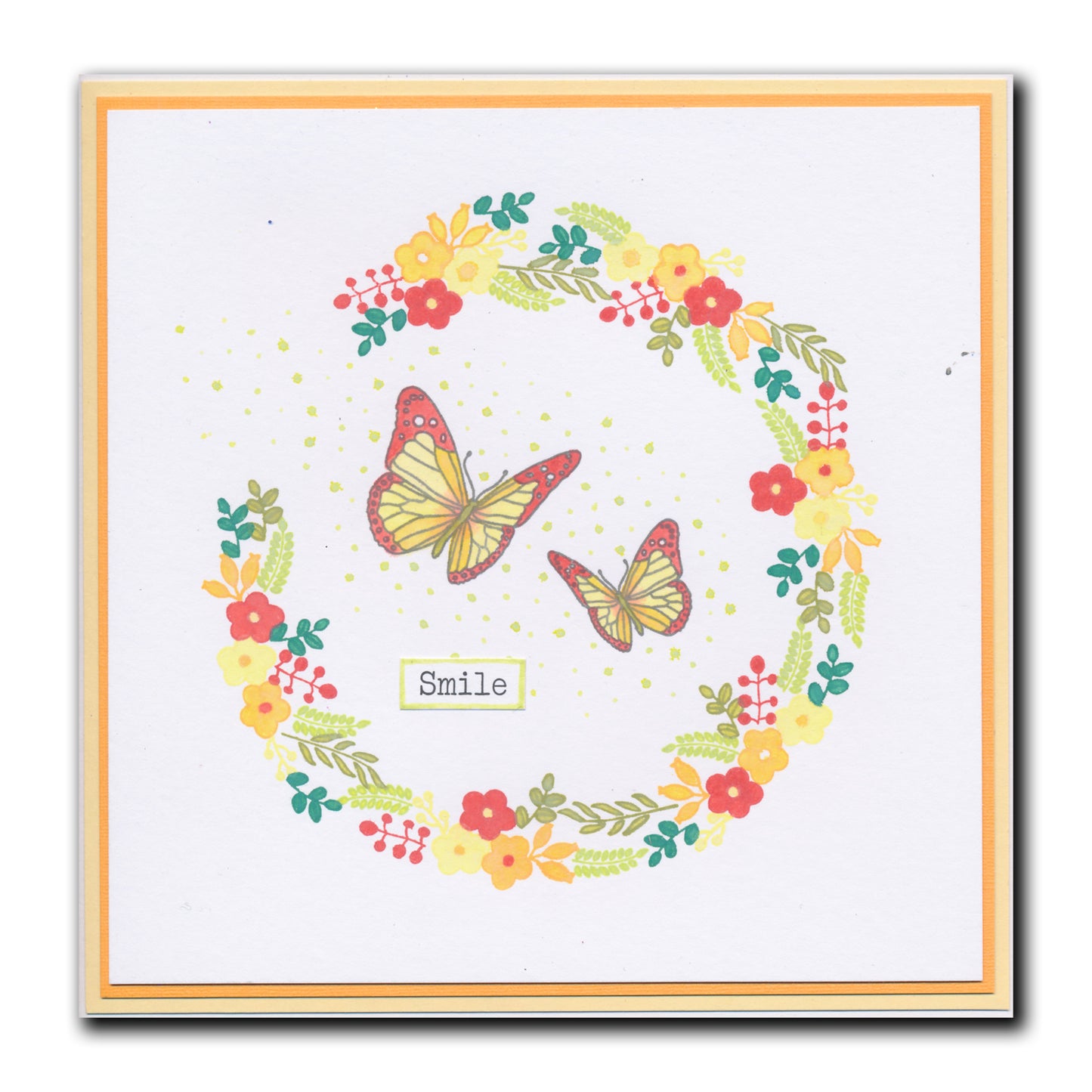 Butterfly Wreath A5 Square & A6 Square Stamp & Mask Collection