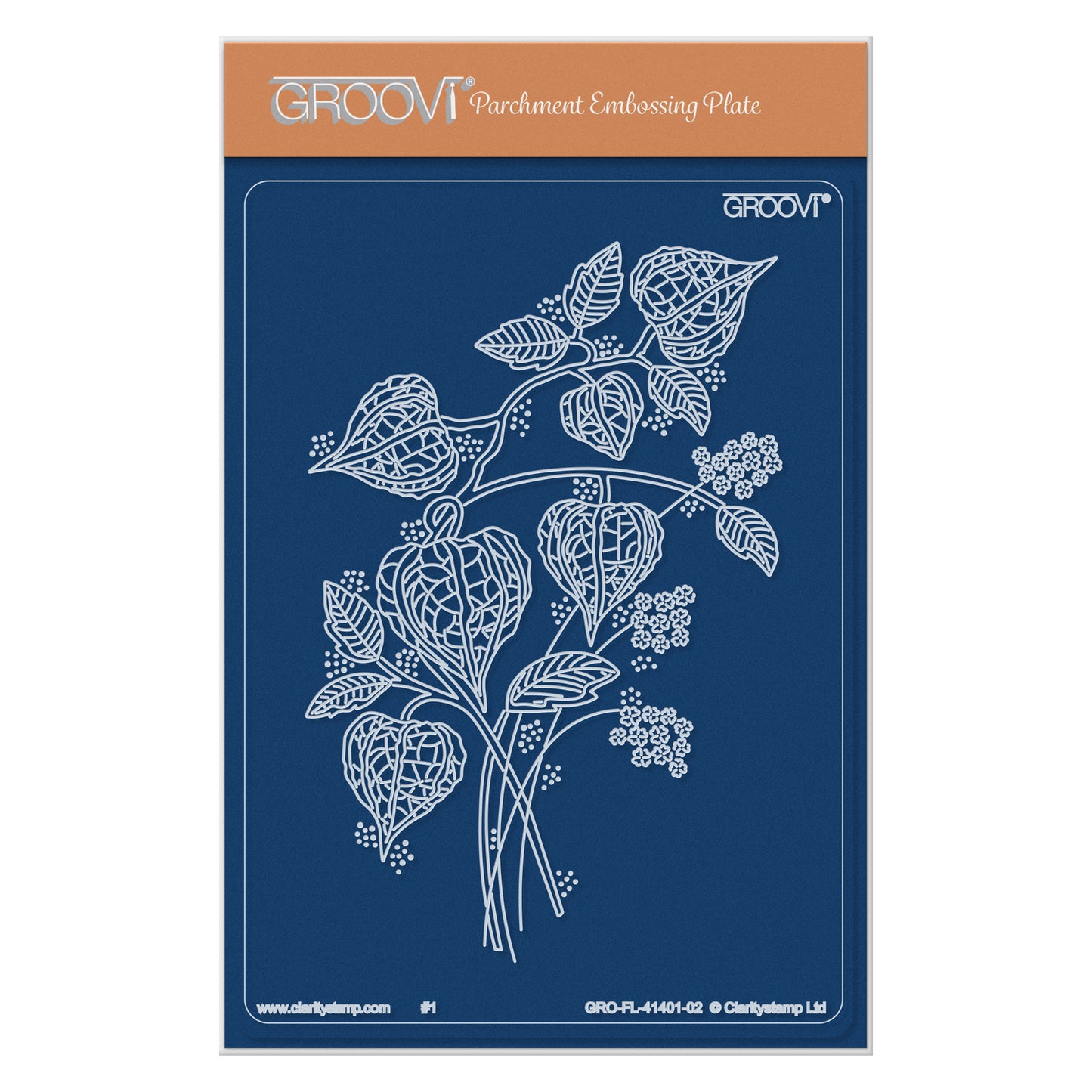 Chinese Lantern Spray A6 Groovi Plate