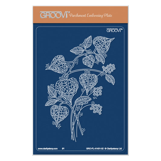 Chinese Lantern Spray A6 Groovi Plate